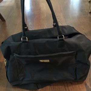 Jessica Simpson Black Nylon Weekender Bag